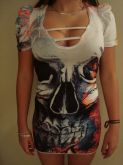 Vestido Tiras Caveira